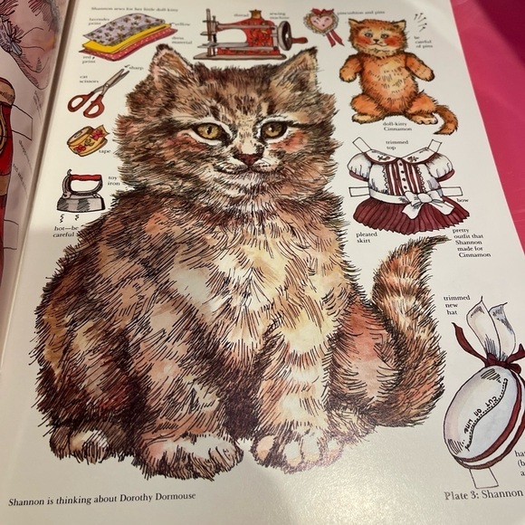 Adorable Victorian Pets Cutout Lamb Cat Bear Rabbit Children's Activity Book New - Picture 4 of 8